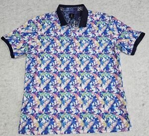 1 like No Other Polo Golf, Performance Colorful Palm Trees 3 Buttons Mens Sz XXL